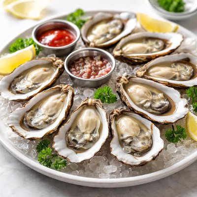 Raw oysters