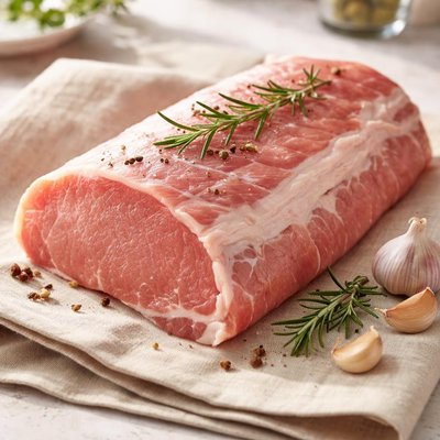 Raw pork loin