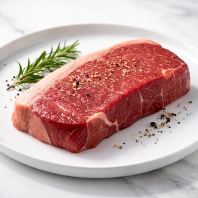 Raw rump steak