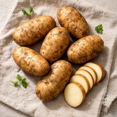 Raw russet potato