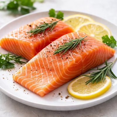 Raw salmon