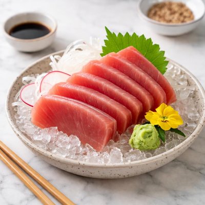 Raw sashimi tuna