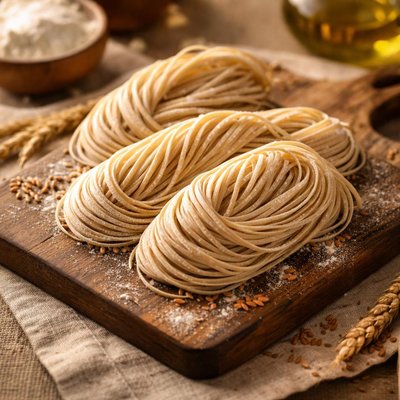 Raw wheat noodles