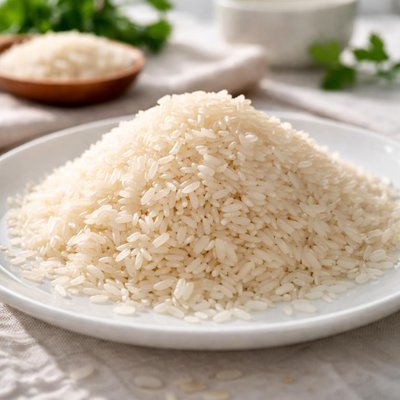 Raw white rice