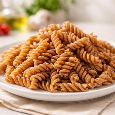 Raw whole wheat pasta