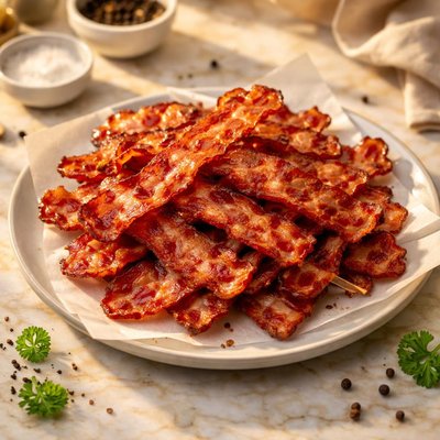 Ready crispy bacon