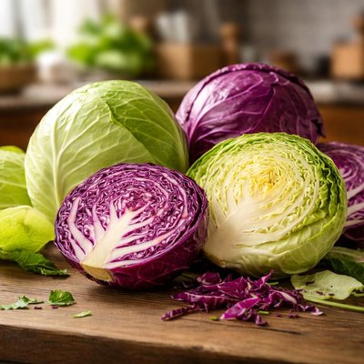 Red and green cabbage