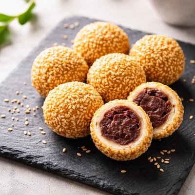 Red bean sesame ball