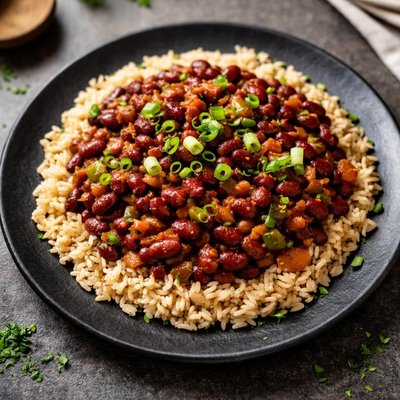 Red beans and brown rice