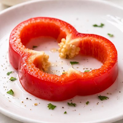 Red bell pepper slice