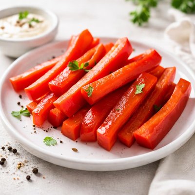 Red bell pepper sticks