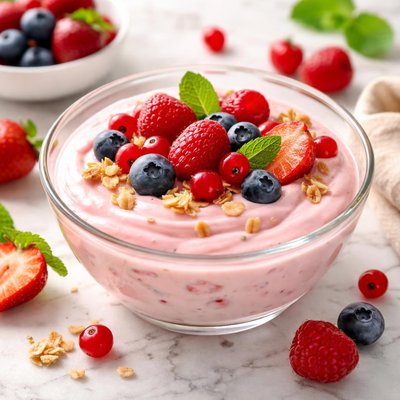 Red berry yogurt