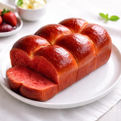 Red brioche bread