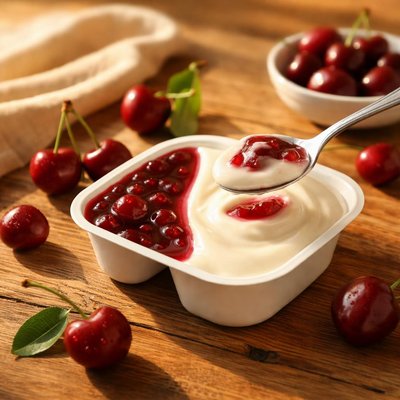 Red cherry corner yogurt