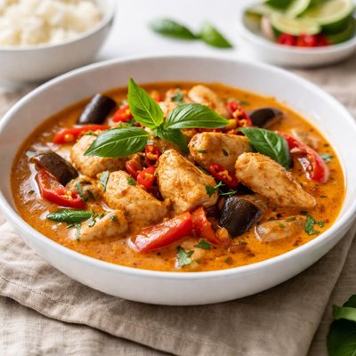 Red curry with chicken