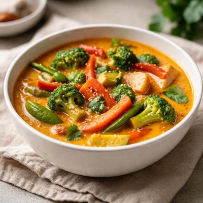 Red curry with vegetables