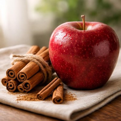 Red delicious apple with ceylon cinnamon