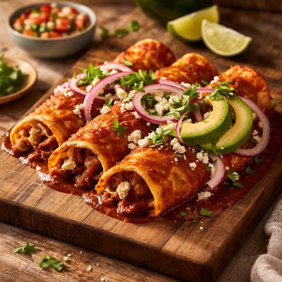 Red enchiladas