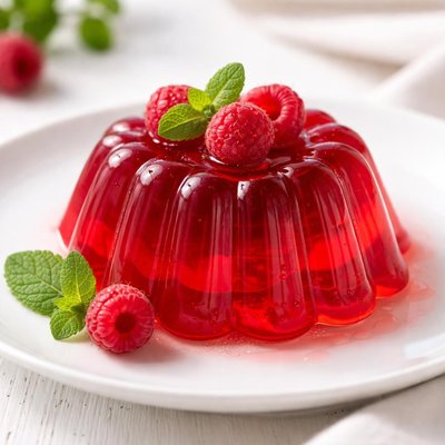 Red gelatin dessert