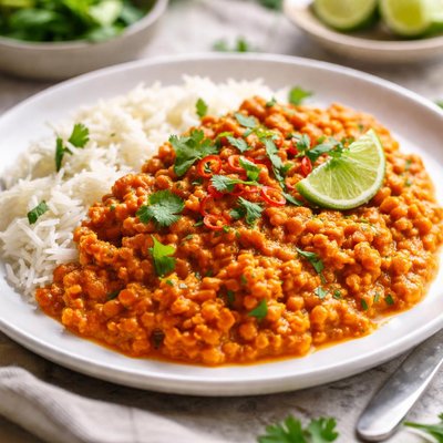 Red lentil curry