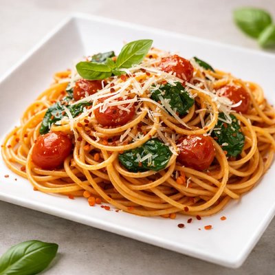 Red lentil spaghetti