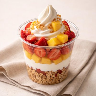 Red mango parfait
