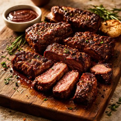 Red meat bbq pieces