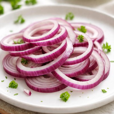Red onion slices