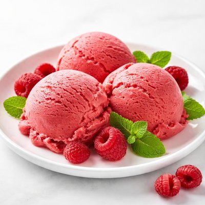 Red raspberry sherbet