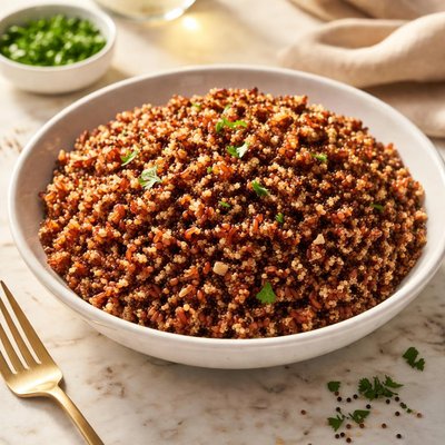 Red rice and quinoa