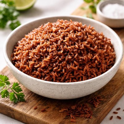 Red rice boiled