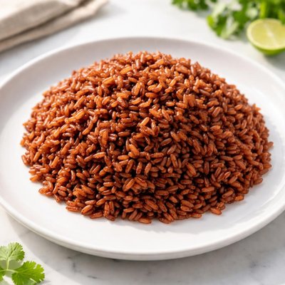Red rice cooked