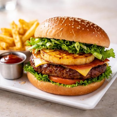 Red robin bonzai burger and fries