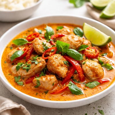 Red thai chicken curry