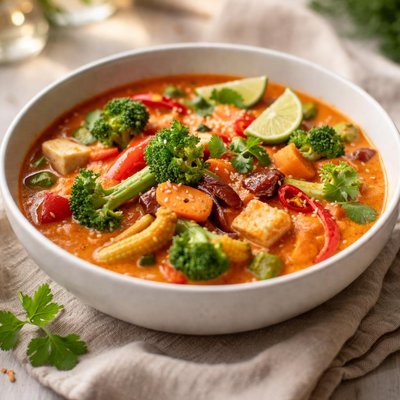 Red thai vegetable curry