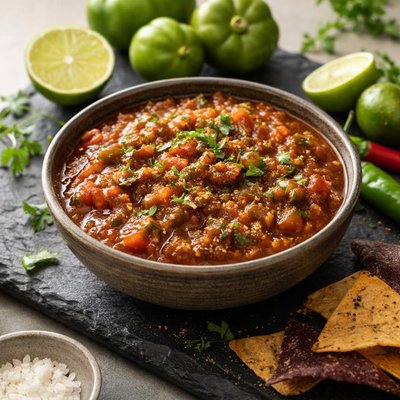 Red tomatillo salsa