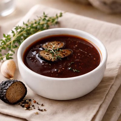 Red wine and truffle jus