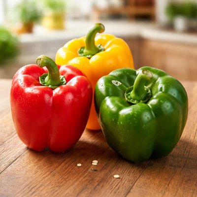 Red yellow green pepper