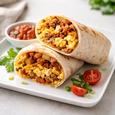 Reds breakfast burrito