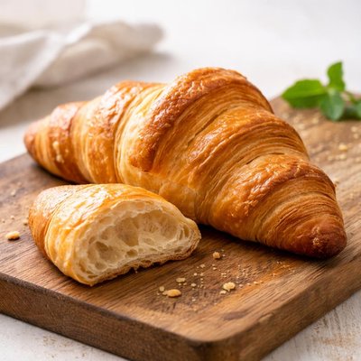 Reduced fat croissant