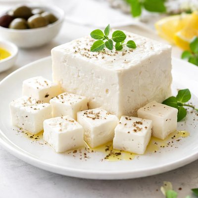 Reduced fat feta cheese