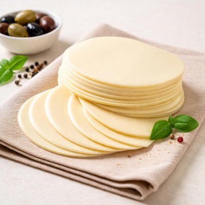 Reduced fat provolone sliced cheese