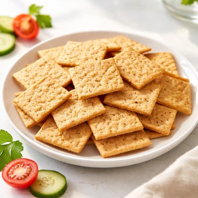 Reduced fat wheat thin crackers