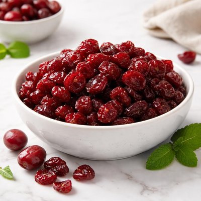 Reduced sugar dried cranberries