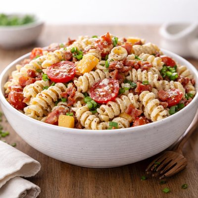 Reese bacon ranch pasta salad