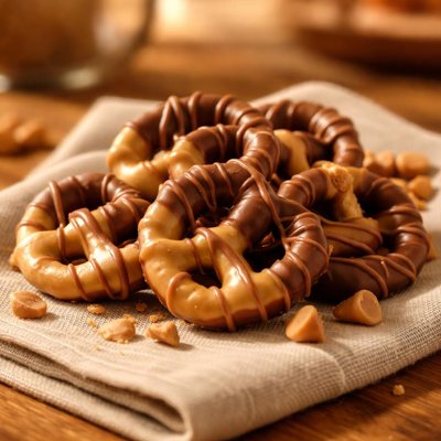 Reeses dipped pretzel