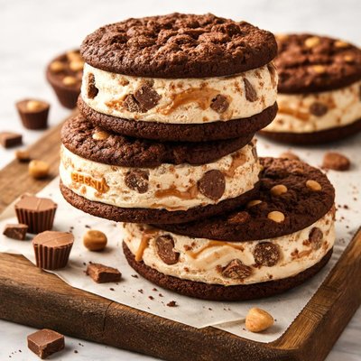 Reeses ice cream sandwich