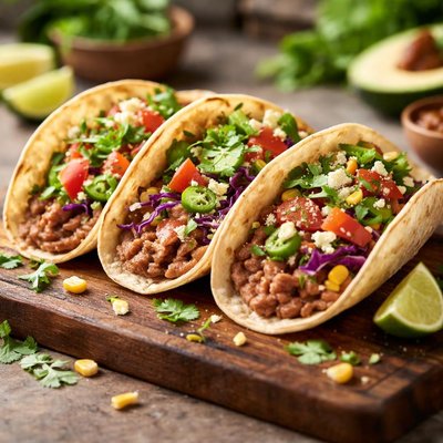 Refried bean tacos