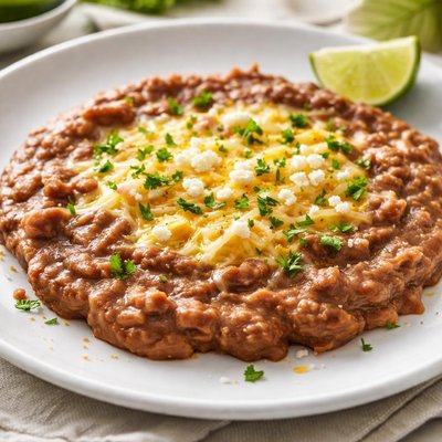 Refried beans with cheese