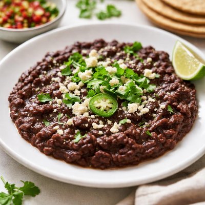 Refried black beans